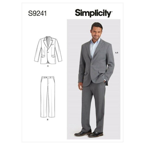 Simplicity Sewing Pattern 9241 Mens Suit Size 44-52 - Picture 1 of 5